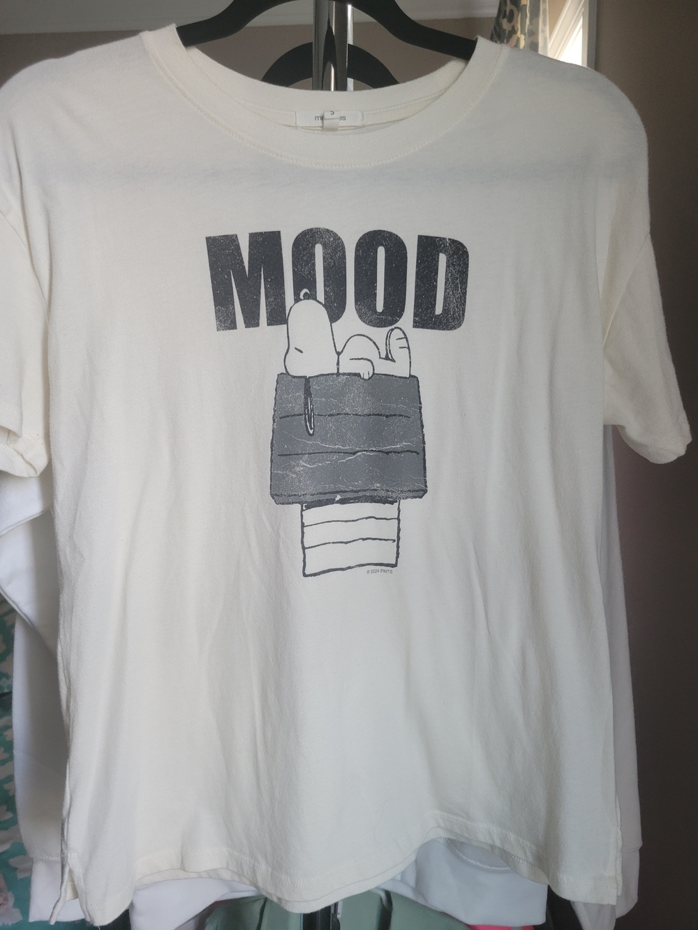 Maurices White 'MOOD' Snoopy Graphic Short Sleeve Tee